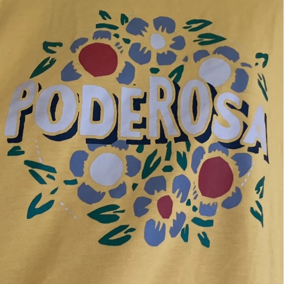 Target Exclusive  Yellow Long Sleeve Latino Heritage Shirt Large Flower Poderosa - Picture 2 of 8